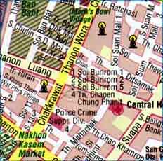 map of bangkok, thailand