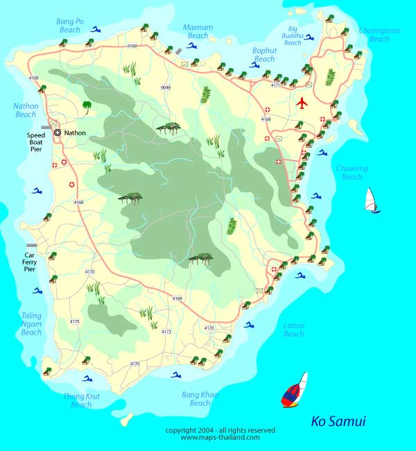 map of koh samui